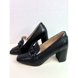 COLE HAAN Women Black Chrystie Square Toe Chain Loafer Pump Sz 9.5B Grand.OS 360